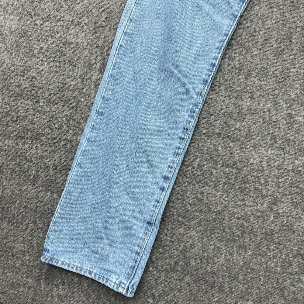 Levis 501 Jeans Mens 29x32 Blue Denim Straight Leg Light Wash Button Fly - Picture 2 of 9